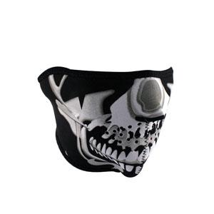 HALF FACE MASK CHROME SKULL