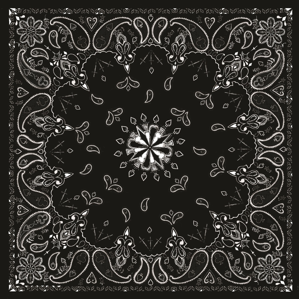 BANDANNA BLACK PAISLEY
